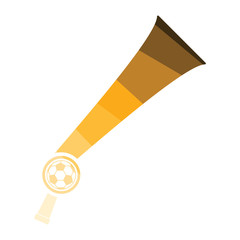 Football fans wind horn toy icon
