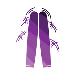 Football fans clapping sticks icon