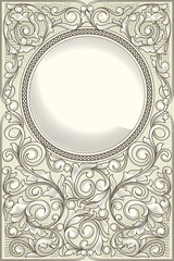Obraz premium Vintage decorative ornate blank