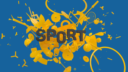 Naklejka premium Sport motivation card