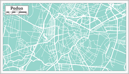 Padua Italy City Map in Retro Style. Outline Map. - obrazy, fototapety, plakaty