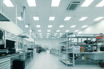 Fototapeta na wymiar Factory for the manufacture of electronic printed circuit boards.