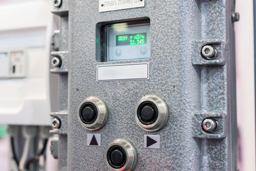 Obraz premium Electrical control panel, control display.