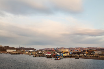 Fototapeta na wymiar Village Teriberka, Murmansk region, Kola Peninsula, North Russia