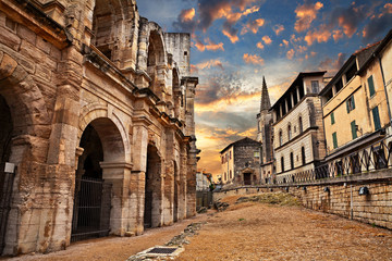 Arles, France: the ancient Roman Arena - 206673348