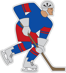 Ice hockey player sticker