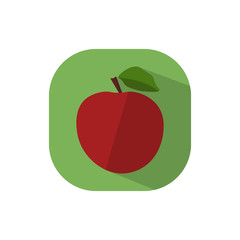 Flat design Red Apple
