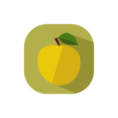 Flat design Yellow Apple