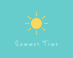 Summer time design with sun