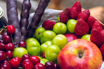 composition of still life with fruit in season, Georgia