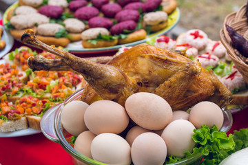 fried chicken, eggs and other dishes, Georgian cuisine