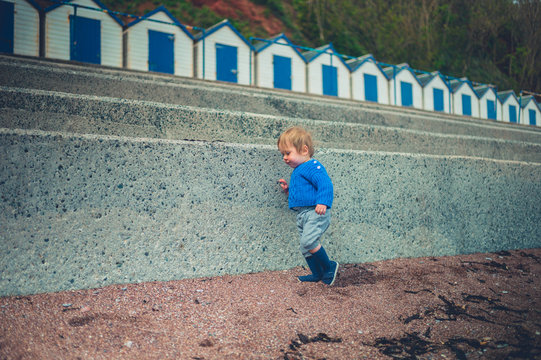 Little toddler boy on the beach