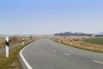 Fototapeta na wymiar asphalt road in countryside
