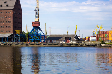 river commercial port on the blue sky5