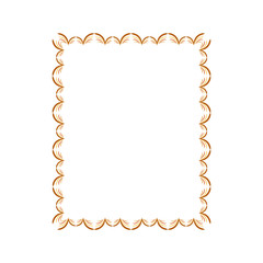 Frame rectangle of wavy line card