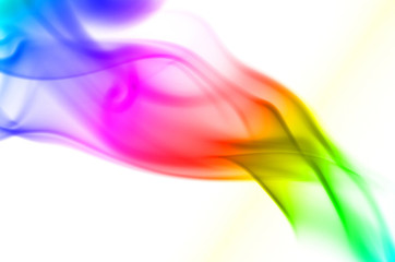 Smoke mixed with a variety of colors.