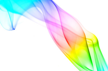 Smoke mixed with a variety of colors.