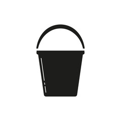 Bucket icon isolated of flat style. Vector illustration.