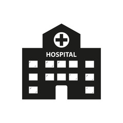 Medical Hospital Flat Icon On White Background