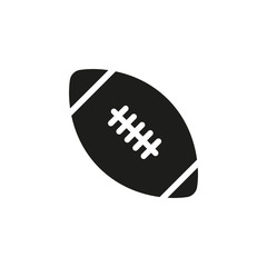 American Football Emblem Flat Icon On White Background