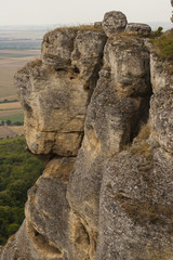 Tourist places in Europe. Landscapes of Bulgaria. The Balkan Mountains. The Madara Rider or Madara Horseman. National historical and archaeological reserve 