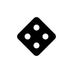 Dices icon flat. Illustration isolated vector sign symbol