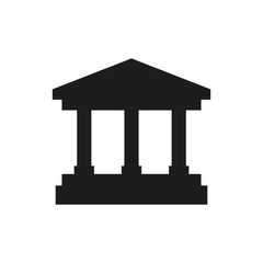 University, flat icon isolated on white background