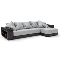 3D rendering. Modern sofa of simple shape