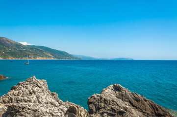 Fototapeta na wymiar The Cilento coastline near Pisciotta, Campania, Italy