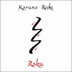 Karuna Reiki. Energy healing. Alternative medicine. Raku Symbol. Spiritual practice. Esoteric. Vector