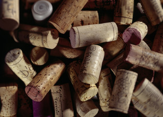 A random bunch of wine corks.