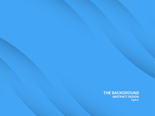 Abstract blue curve background with copy space for white text. Modern template design for cover, brochure, web banner and magazine.