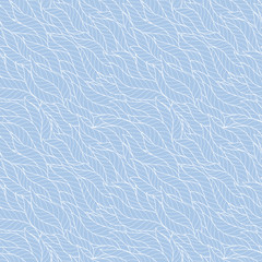 Seamless abstract hand-drawn waves pattern, wavy background.