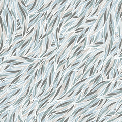 Seamless abstract hand-drawn waves pattern, wavy background.