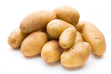 New potato isolated on the white background.