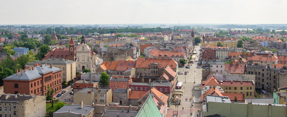 Naklejka na ściany i meble Gniezno, Poland - View for city panorama at Gniezno.