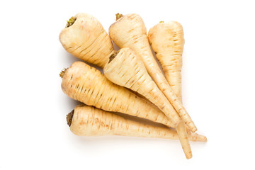 Parsnip isolated on the white background.