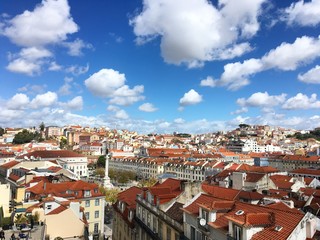 Fototapeta na wymiar View over Lisbon city Portugal
