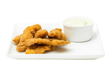 Chicken nuggets with mayonnaise sauce