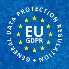 EU GDPR label illustration