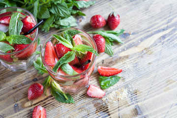 Mojito with strawberry