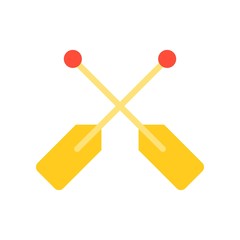 Paddle icon, flat design vector summer and recreation concept