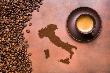 tazzina di caffè espresso italiano