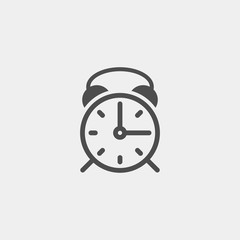 Alarm clock flat vector icon