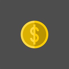 Coin flat vector icon. Money flat vector icon. Dollar flat vector icon