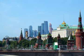 Naklejka premium Kremlin & Moscow City