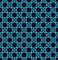 Seamless pattern. Ornament of lines and curls. Linear abstract background.