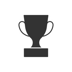 Black isolated icon of cup on white background. Silhouette of cup.