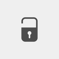 Padlock flat vector icon