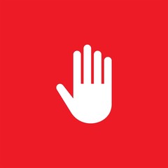 Obraz premium Stop vector sign. Prohibiting flat vector icon